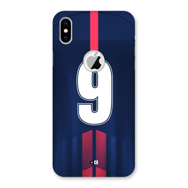 Jersy No 9 Back Case for iPhone XS Logo Cut