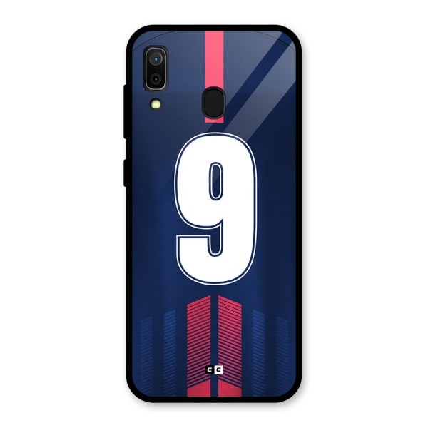 Jersy No 9 Glass Back Case for Galaxy A30