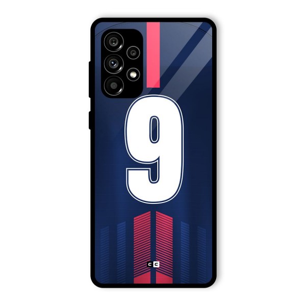 Jersy No 9 Glass Back Case for Galaxy A73 5G