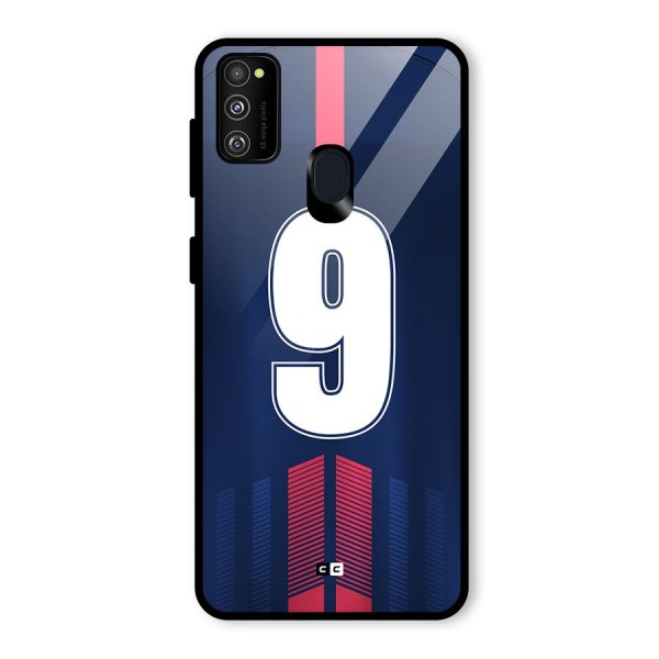 Jersy No 9 Glass Back Case for Galaxy M21