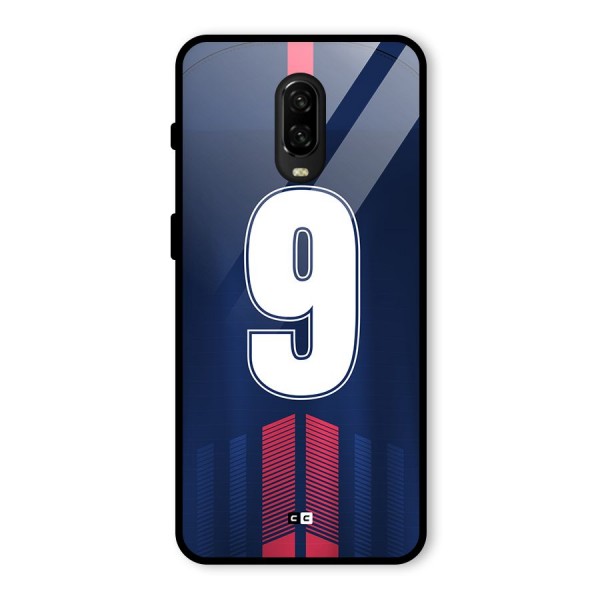 Jersy No 9 Glass Back Case for OnePlus 6T