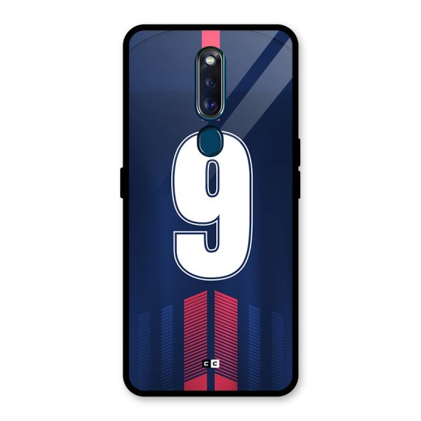 Jersy No 9 Glass Back Case for Oppo F11 Pro