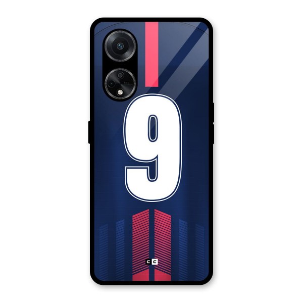 Jersy No 9 Glass Back Case for Oppo F23