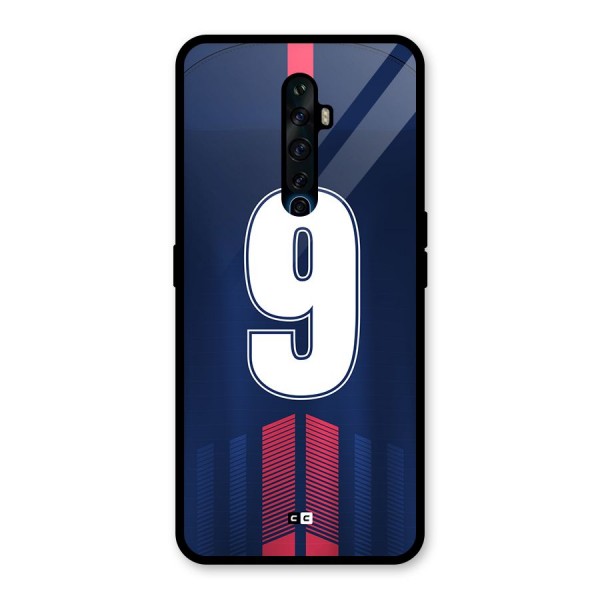 Jersy No 9 Glass Back Case for Oppo Reno2 F