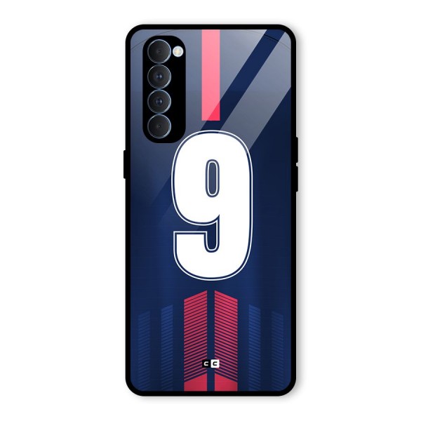 Jersy No 9 Glass Back Case for Oppo Reno4 Pro