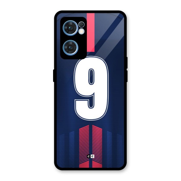 Jersy No 9 Glass Back Case for Oppo Reno7 5G