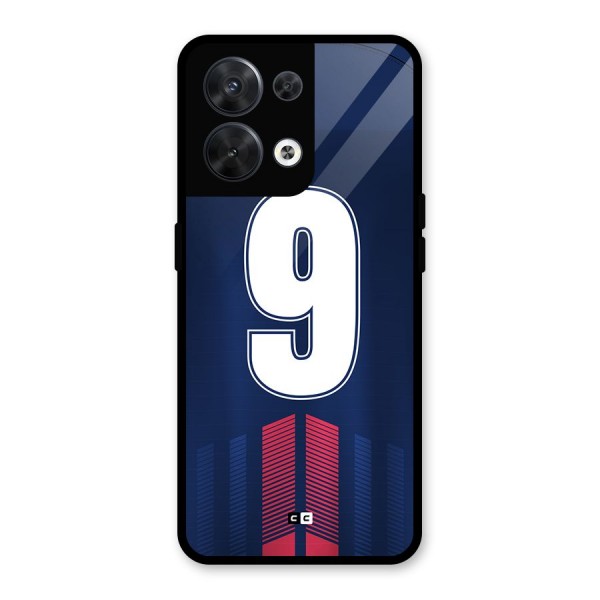 Jersy No 9 Glass Back Case for Oppo Reno8 5G