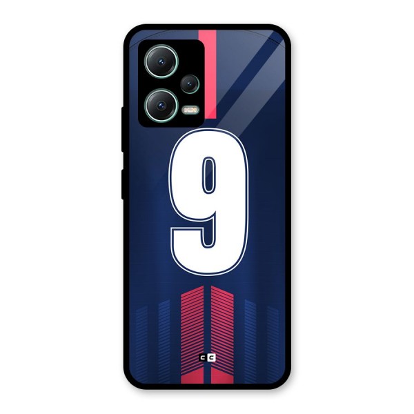 Jersy No 9 Glass Back Case for Poco X5