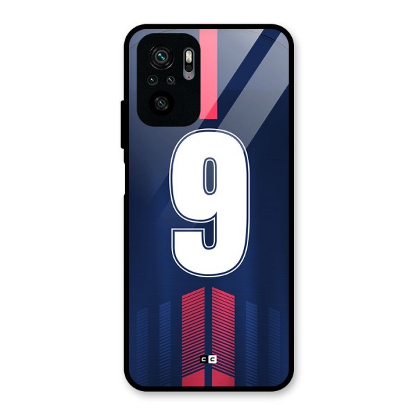 Jersy No 9 Glass Back Case for Redmi Note 10