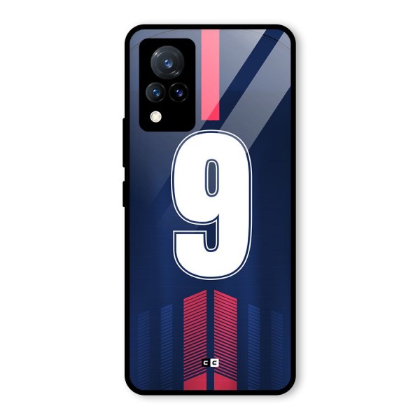 Jersy No 9 Glass Back Case for Vivo V21 5G