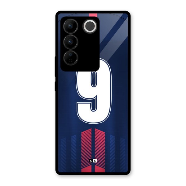 Jersy No 9 Glass Back Case for Vivo V27 Pro