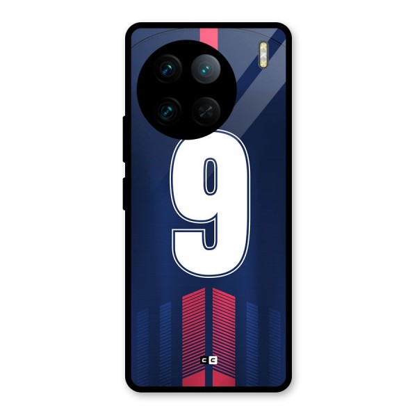 Jersy No 9 Glass Back Case for Vivo X90 Pro