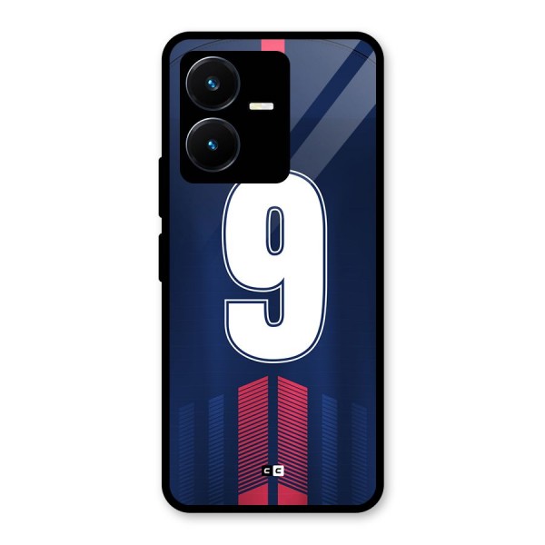 Jersy No 9 Glass Back Case for Vivo Y22