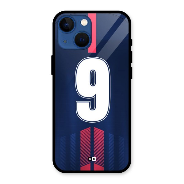 Jersy No 9 Glass Back Case for iPhone 13 Mini