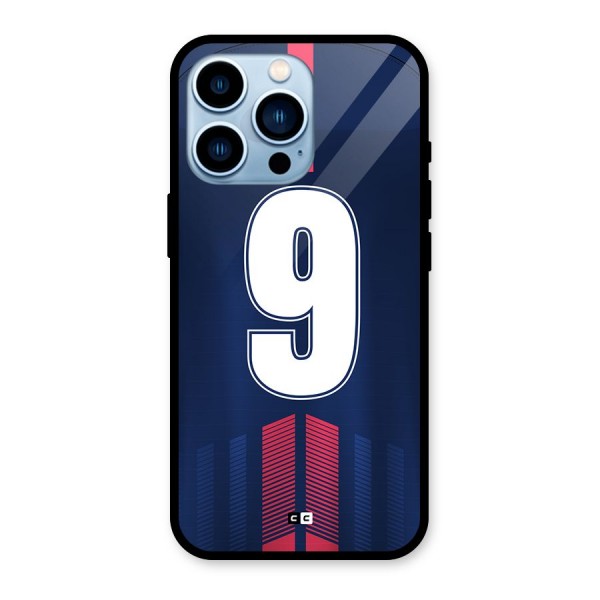 Jersy No 9 Glass Back Case for iPhone 13 Pro