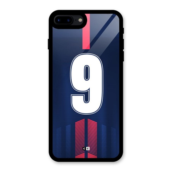 Jersy No 9 Glass Back Case for iPhone 7 Plus