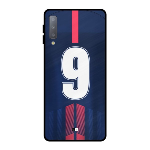 Jersy No 9 Metal Back Case for Galaxy A7 (2018)