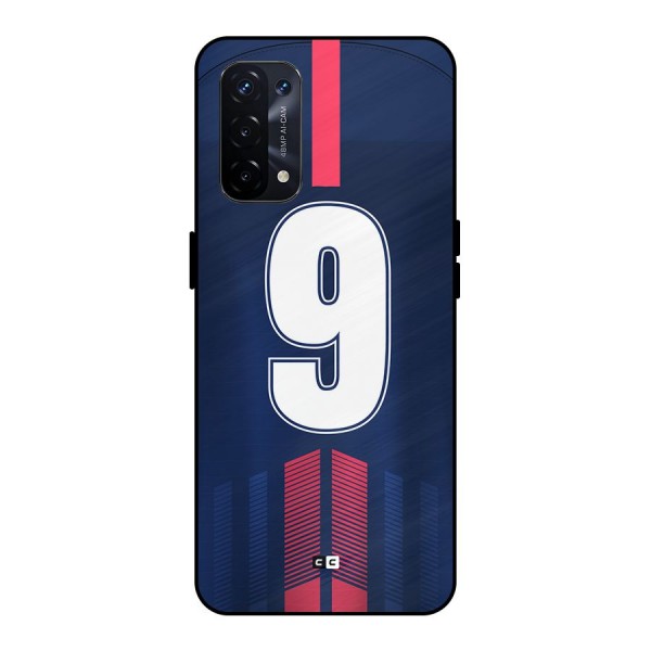 Jersy No 9 Metal Back Case for Oppo A74 5G