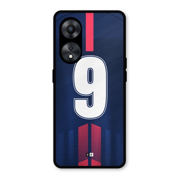 Jersy No 9 Metal Back Case for Oppo A78