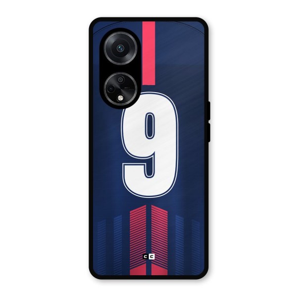 Jersy No 9 Metal Back Case for Oppo F23