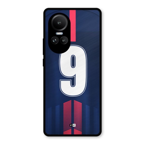 Jersy No 9 Metal Back Case for Oppo Reno10