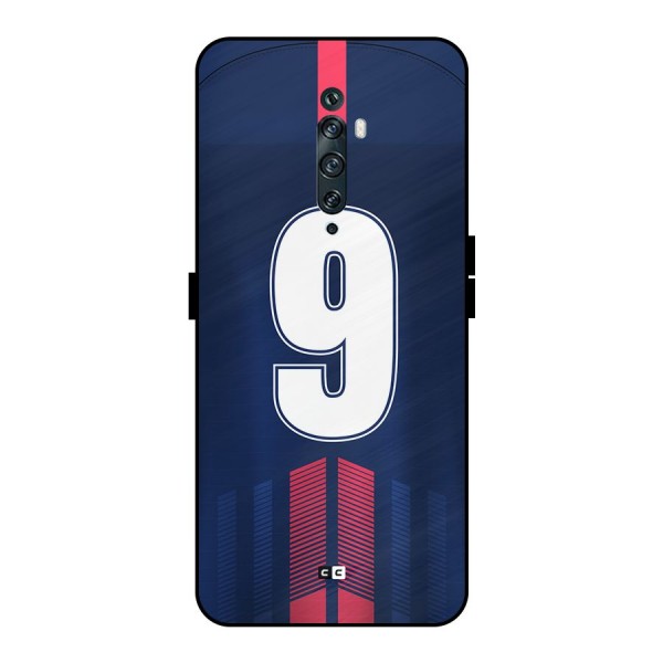 Jersy No 9 Metal Back Case for Oppo Reno2 F