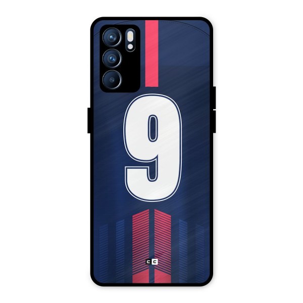 Jersy No 9 Metal Back Case for Oppo Reno6 5G