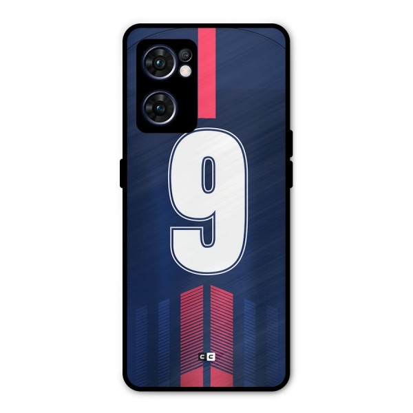 Jersy No 9 Metal Back Case for Oppo Reno7 5G