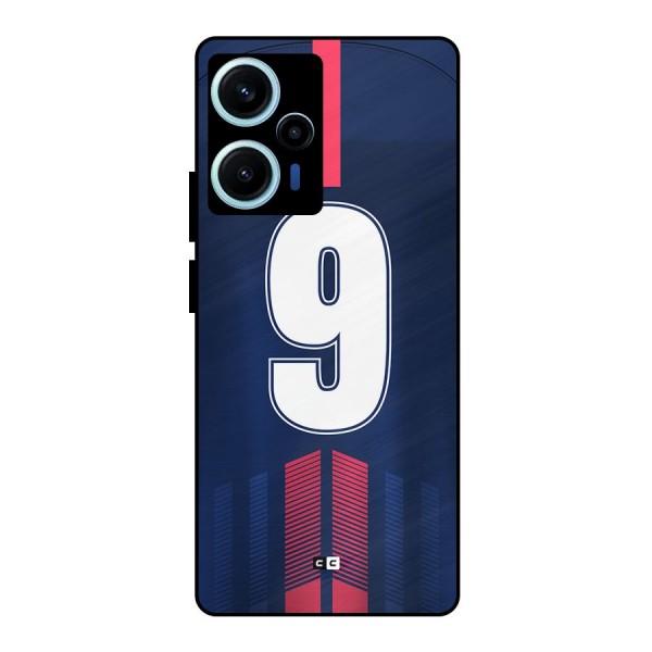 Jersy No 9 Metal Back Case for Poco F5