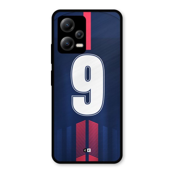 Jersy No 9 Metal Back Case for Poco X5