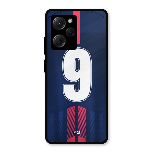 Jersy No 9 Metal Back Case for Poco X5 Pro