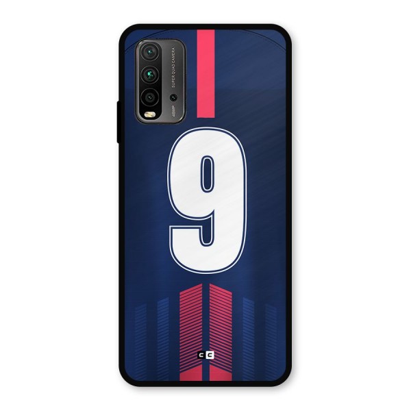 Jersy No 9 Metal Back Case for Redmi 9 Power