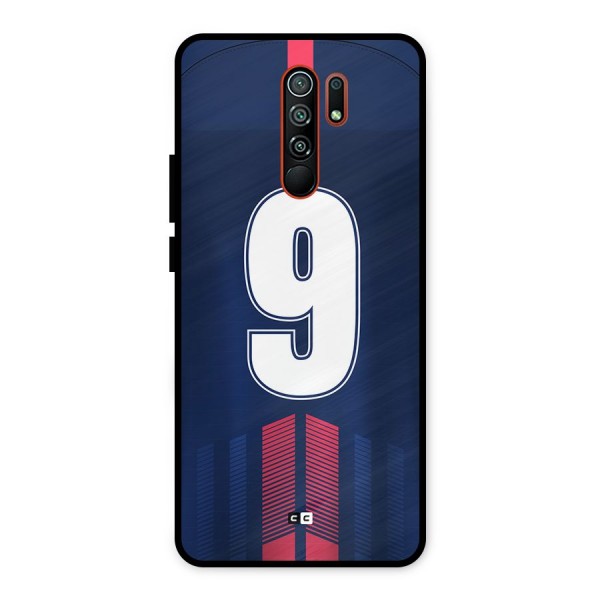 Jersy No 9 Metal Back Case for Redmi 9 Prime