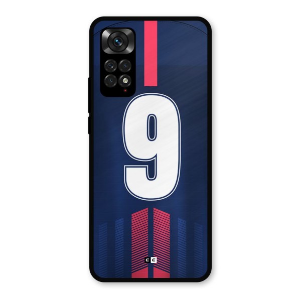 Jersy No 9 Metal Back Case for Redmi Note 11