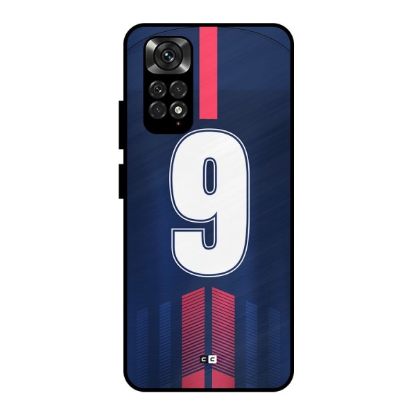 Jersy No 9 Metal Back Case for Redmi Note 11 Pro