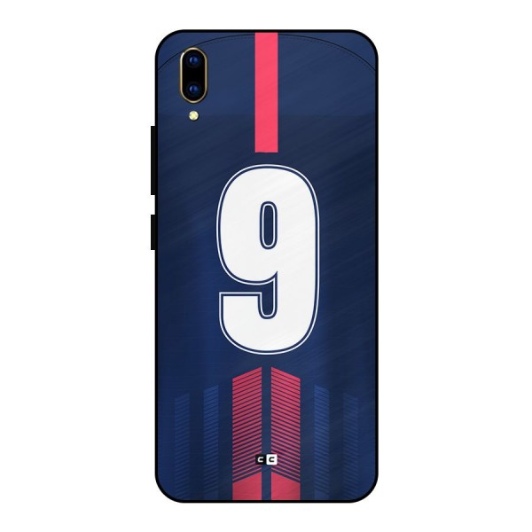 Jersy No 9 Metal Back Case for Vivo V11 Pro