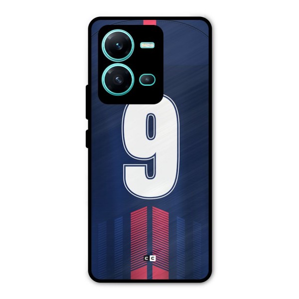 Jersy No 9 Metal Back Case for Vivo V25