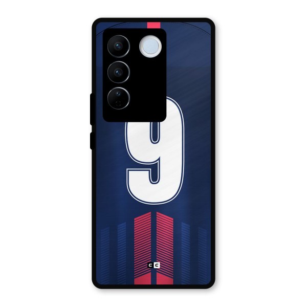 Jersy No 9 Metal Back Case for Vivo V27 Pro