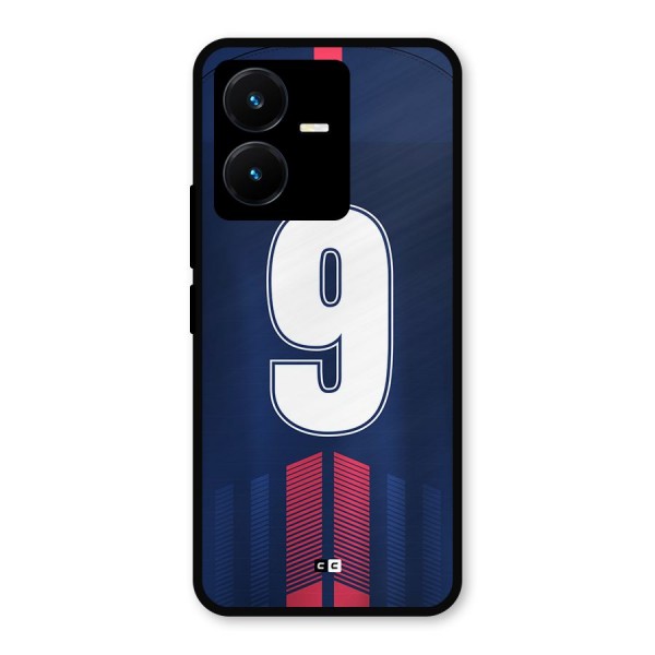 Jersy No 9 Metal Back Case for Vivo Y22s