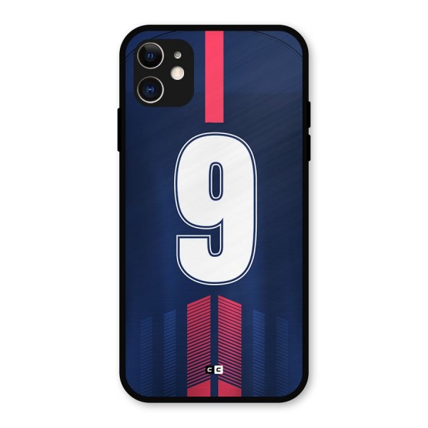 Jersy No 9 Metal Back Case for iPhone 11