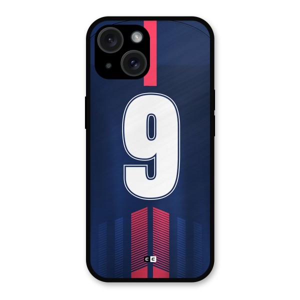 Jersy No 9 Metal Back Case for iPhone 15