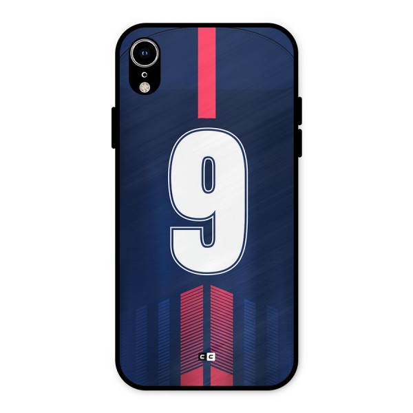 Jersy No 9 Metal Back Case for iPhone XR