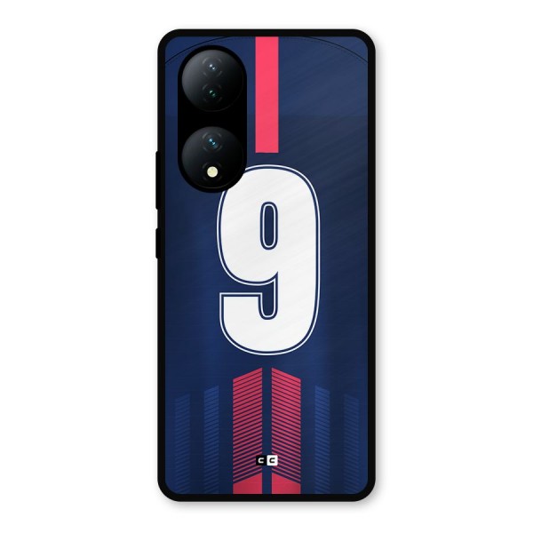 Jersy No 9 Metal Back Case for iQOO Z7