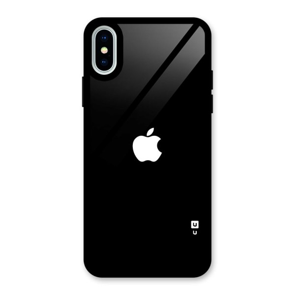 Jet Black Apple Special Glass Back Case for iPhone XS