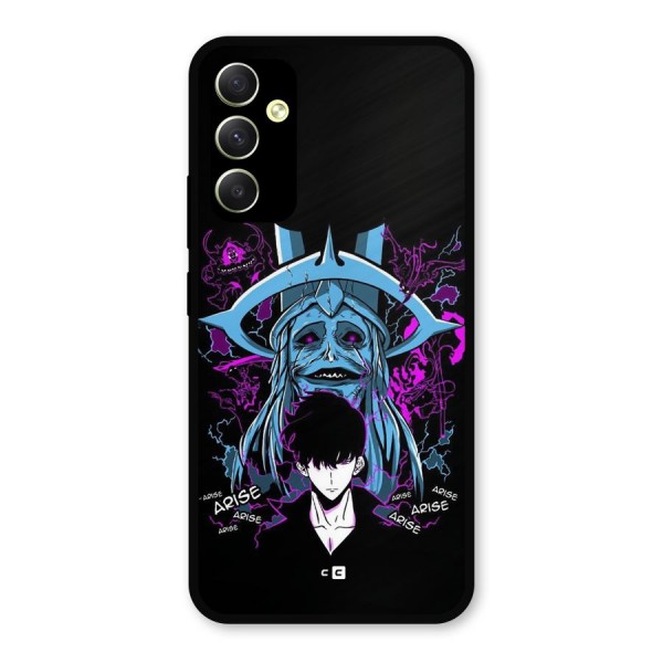 Jinwoo Arise Metal Back Case for Galaxy A34