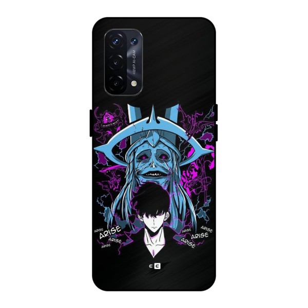 Jinwoo Arise Metal Back Case for Oppo A74 5G