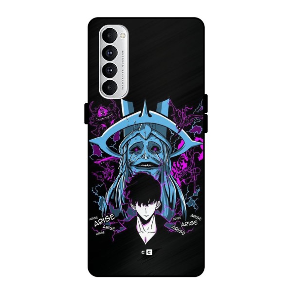 Jinwoo Arise Metal Back Case for Oppo Reno4 Pro