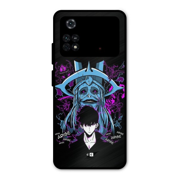 Jinwoo Arise Metal Back Case for Poco M4 Pro 4G