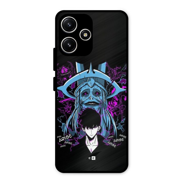 Jinwoo Arise Metal Back Case for Poco M6 Pro