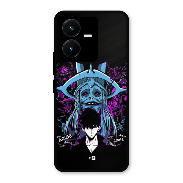 Jinwoo Arise Metal Back Case for Vivo Y22s